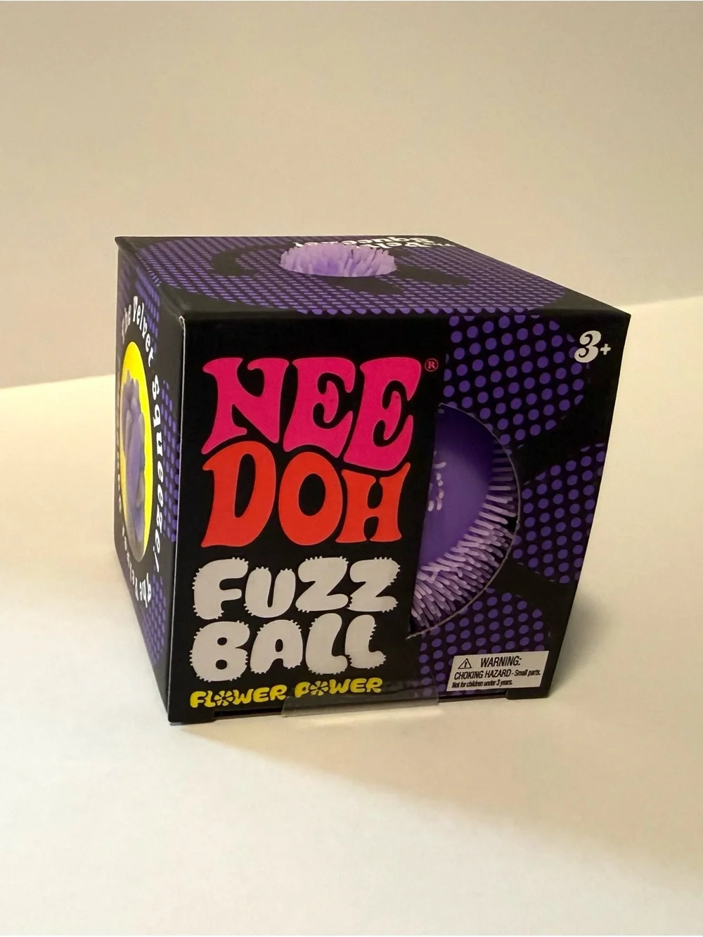 Needoh Fuzz Ball Flower Power- Purple